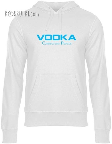 Bluza z kapturem Vodka biała