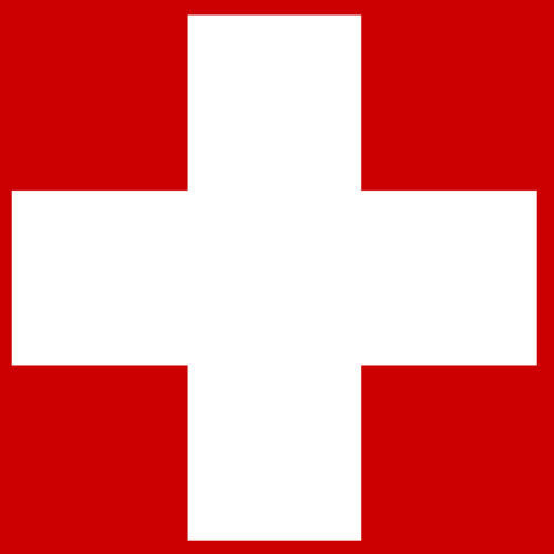 T-shirt Fit Swiss-Krzyżyk Czerwony