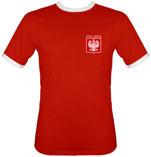 tshirt Polska kibica mały herb Orzeł Czerwony 2K021