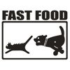 T-shirt Fit Fast Food Biały