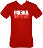 T-shirt v-Neck TV072 Polska Gooola! Czerwony 
